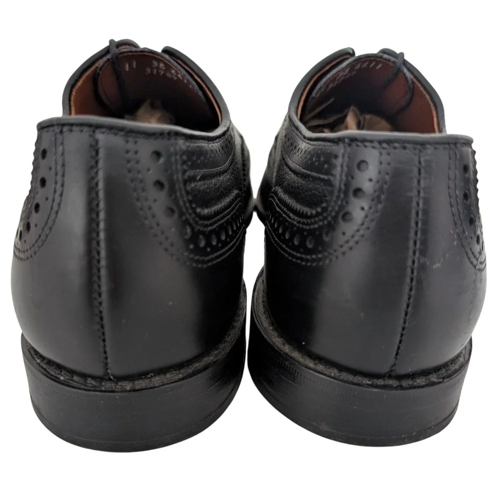 Allen Edmonds Wingtip Oxford Dress Shoes Black Leather Lace Up Men 11 USA‎